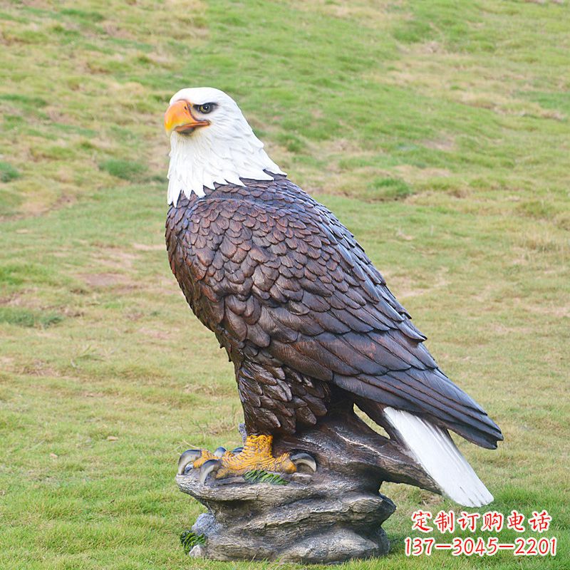 佛山仿真老鹰玻璃钢雕塑 (2)