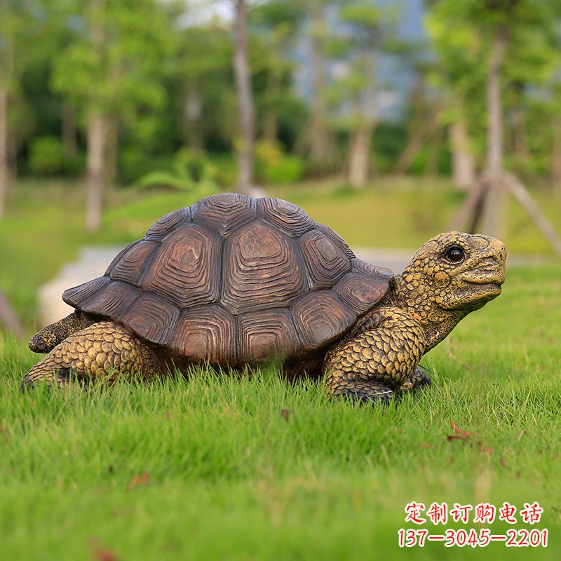 佛山玻璃钢乌龟雕塑草坪摆件