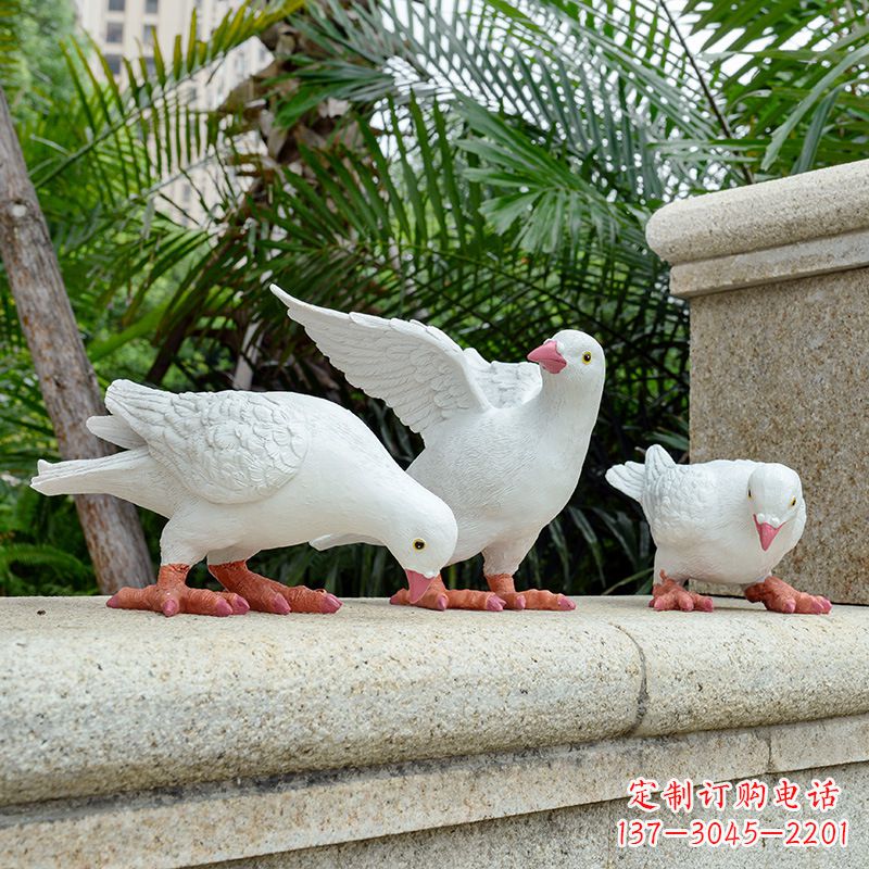 佛山纯美飞翔——手工鸽子雕塑
