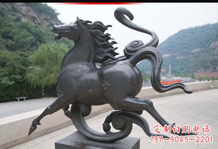 佛山公园奔马铜雕 (2)