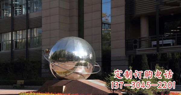 佛山精美不锈钢制地球与赤道雕塑
