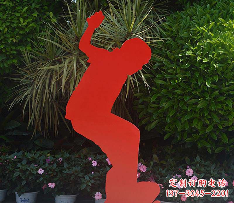 佛山不锈钢男孩滑板雕塑