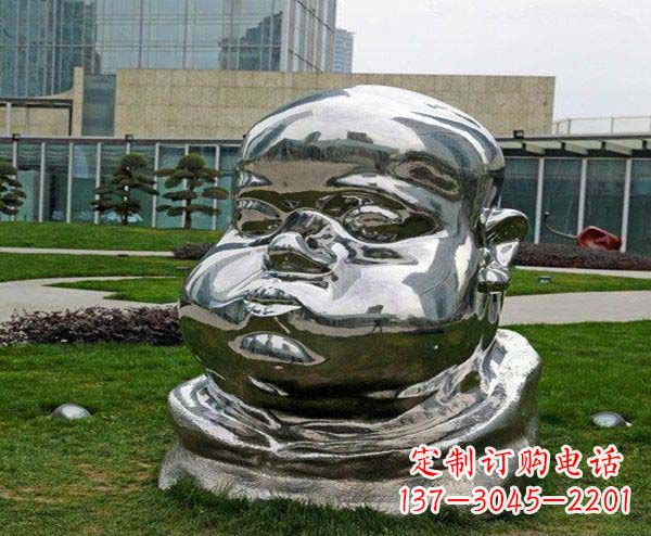 佛山儿童不锈钢头像雕塑