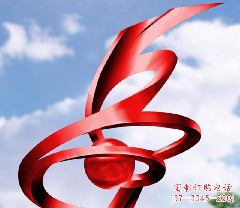 佛山公园装饰不锈钢指环雕塑