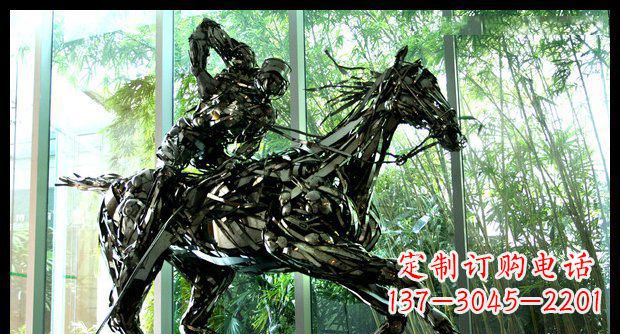 佛山高品质不锈钢骑马雕塑