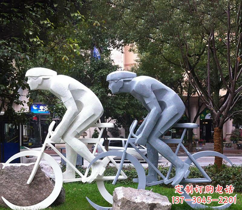 佛山装饰型不锈钢骑自行车雕塑