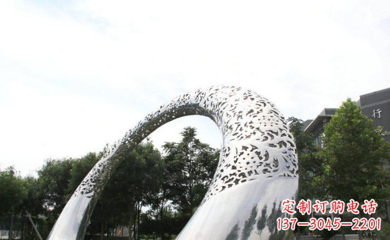 佛山优雅定制不锈钢圆形拱门雕塑