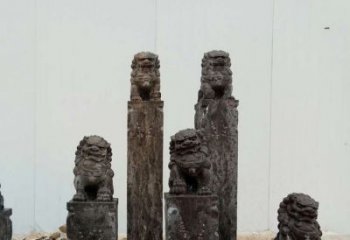 佛山复古风格拴马桩雕塑