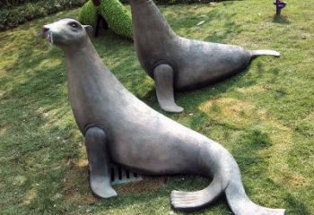 佛山精美玻璃钢海豹雕塑