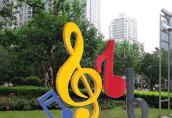 佛山不锈钢音符雕塑-引领您的心情旋律