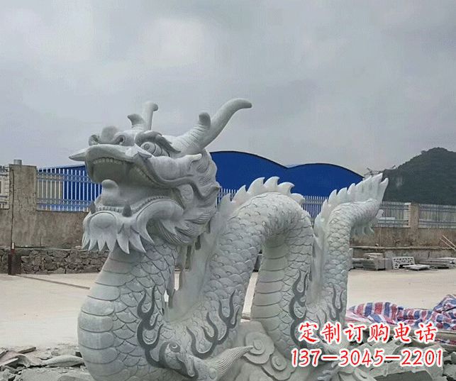 佛山大理石生肖龙景观石雕