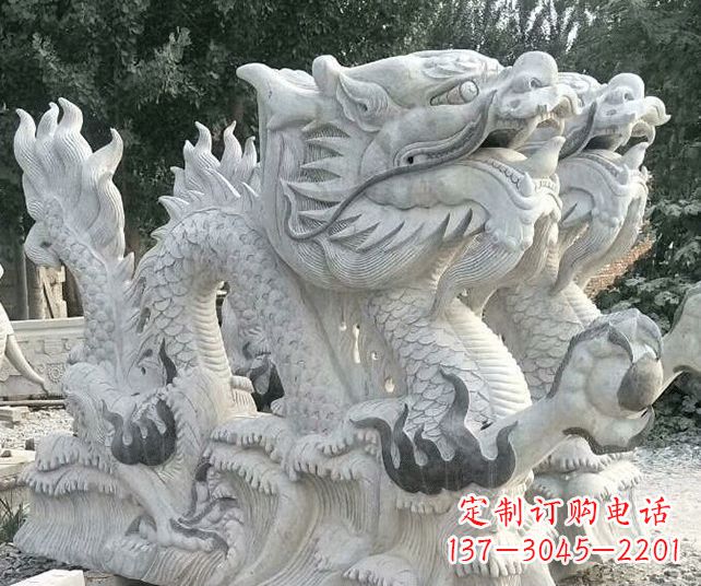 佛山优雅古典大理石生肖龙雕塑