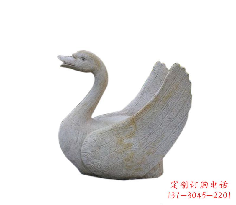 佛山公园大理石天鹅喷泉景观石雕