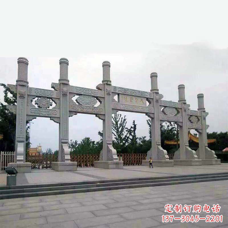 佛山公园大门五门无楼牌坊