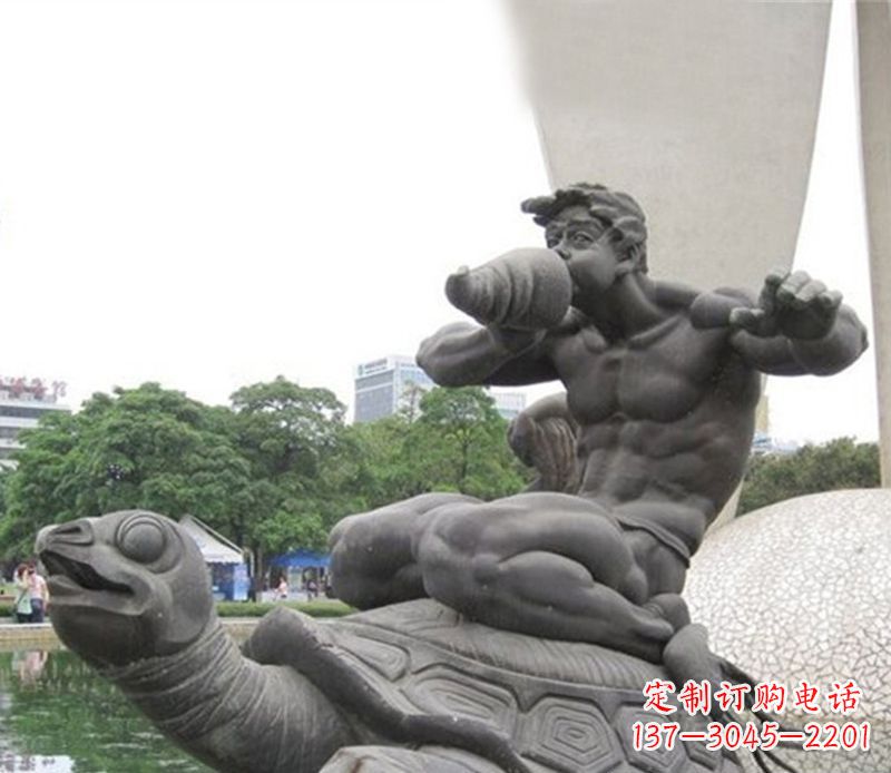 佛山海龟雕塑,漫步沙滩时的自然之美