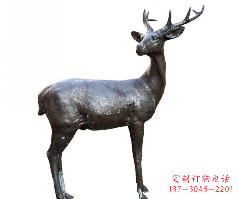 佛山铜雕回头鹿动物雕塑