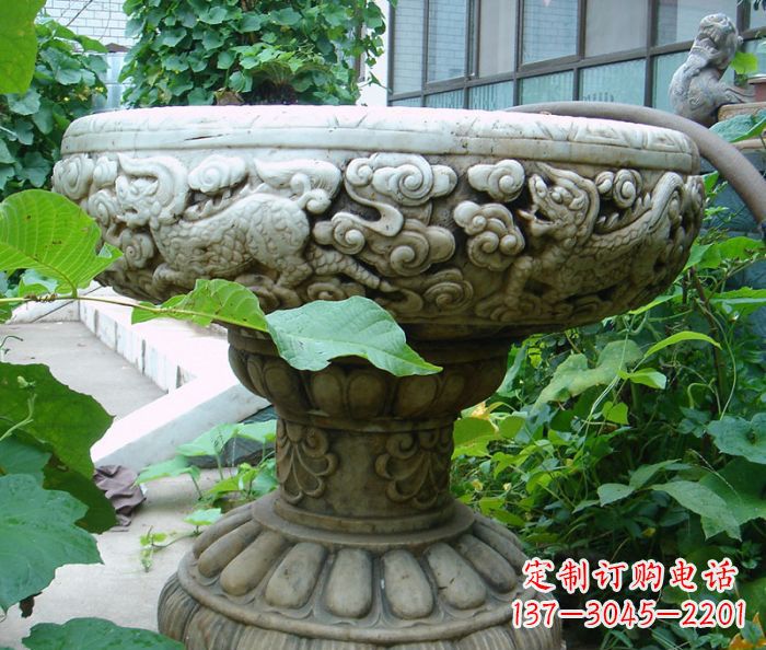 佛山公园景观仿古花盆石雕