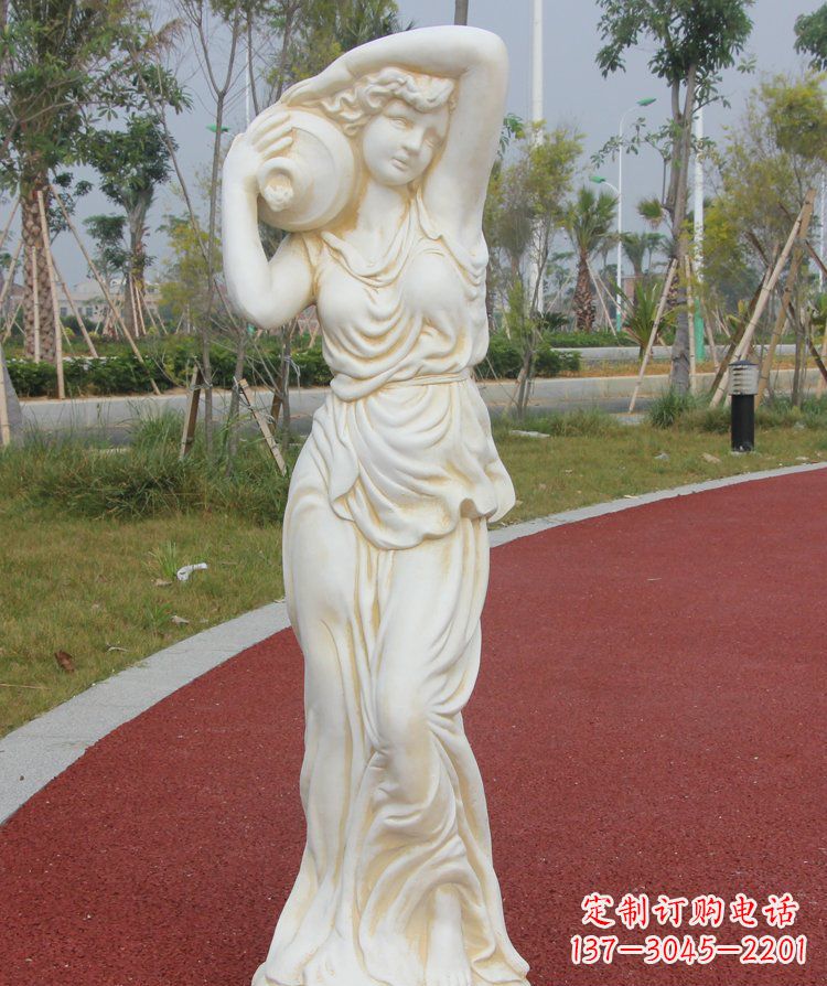 佛山公园景观汉白玉仕女石雕