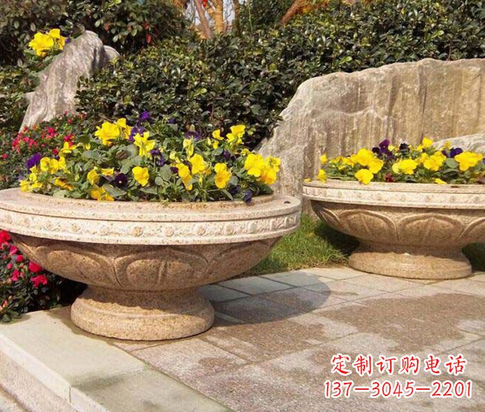 佛山砂岩花盆雕塑