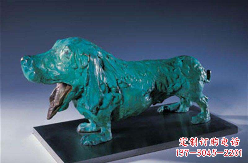 佛山柯基狗铜雕艺术品