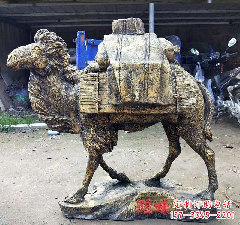 佛山新颖华丽的骆驼铜雕定制