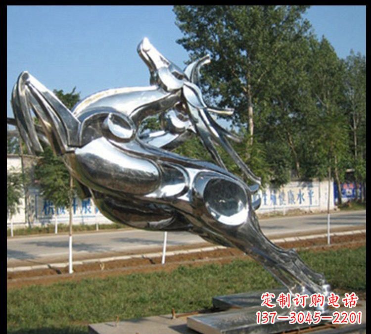 佛山梅花鹿不锈钢雕塑新美的精美装饰