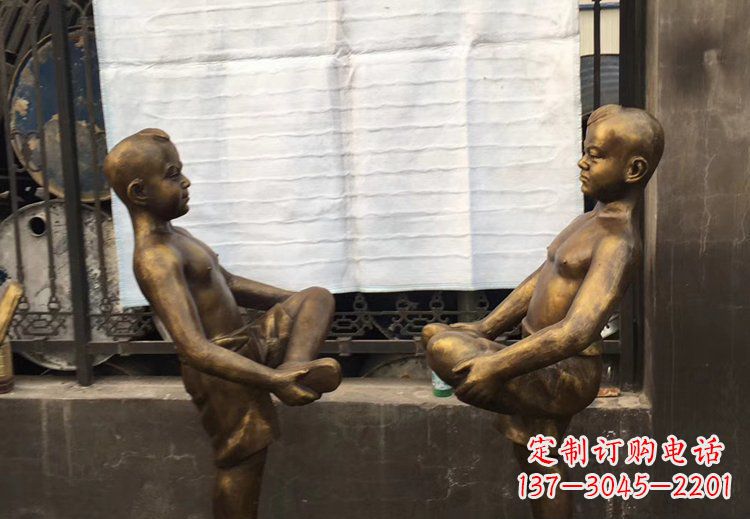 佛山公园铜雕童年精美儿童雕塑