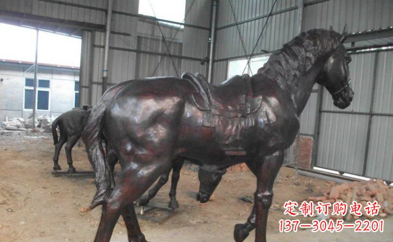 佛山公园铜马动物铜雕