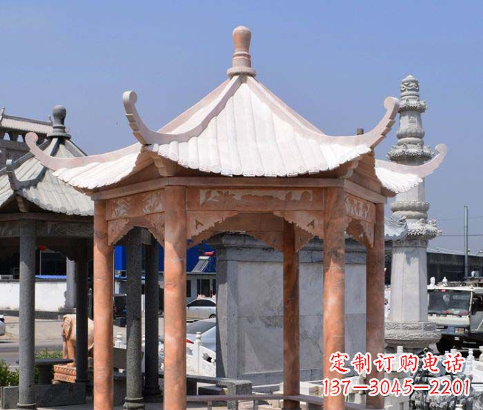 佛山中领雕塑设计凉亭雕塑,清新简约添美感