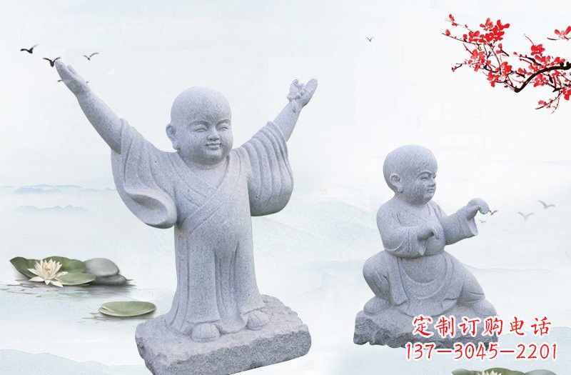 佛山中领雕塑精美的和尚石雕