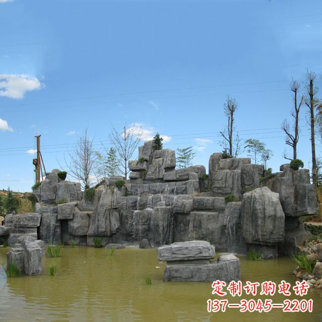 佛山公园园林仿真假山流水景观雕塑