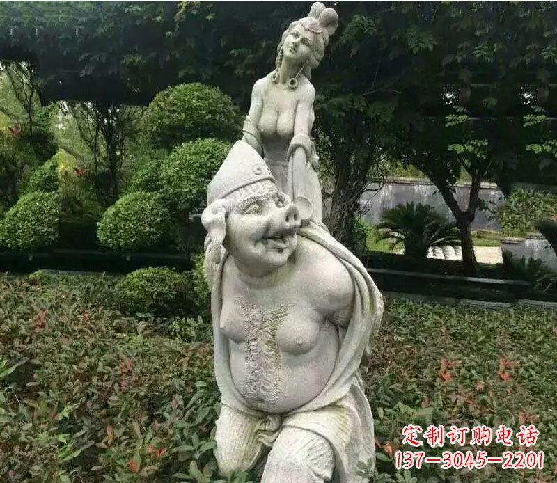 佛山纪念猪八戒,收藏高端石雕猪八戒塑像