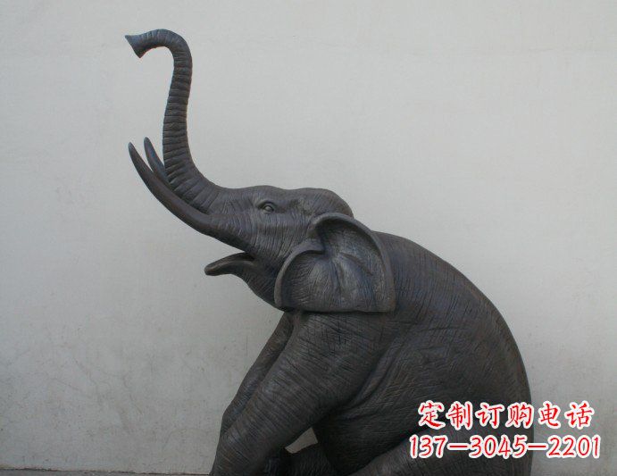 佛山铜雕大象喷水动物塑像