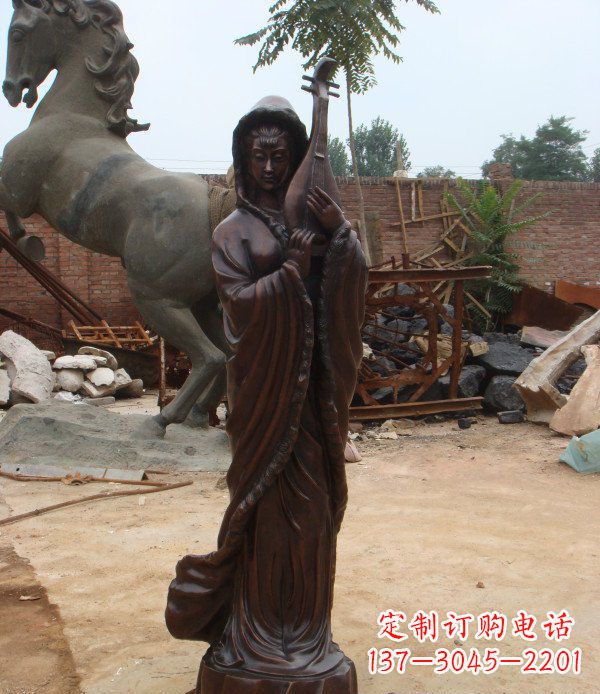 佛山古代美女公园人物铜雕 (2)