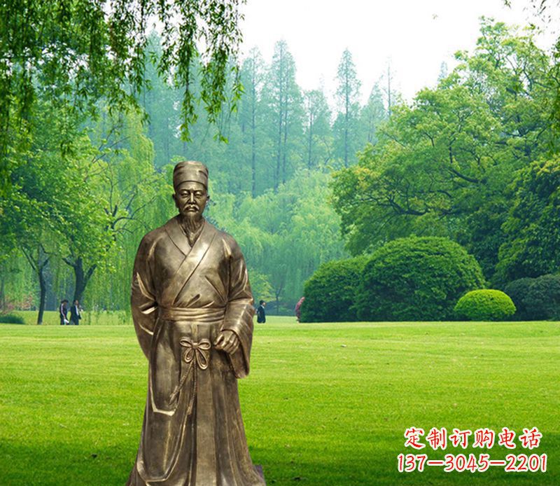 佛山李时珍铜雕,精美古典雕塑定制