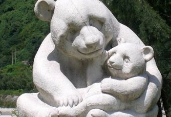 佛山公园装饰熊猫石雕