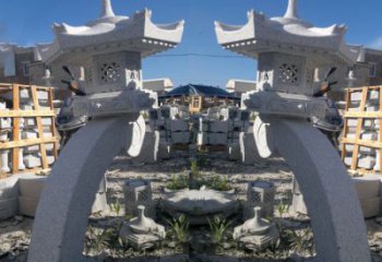 佛山精美大理石镂空石灯雕塑