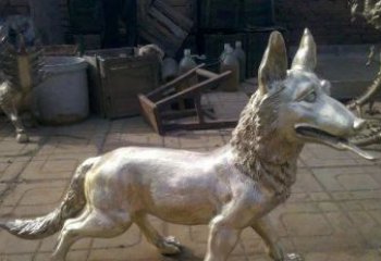 佛山铸铜小狗动物雕塑