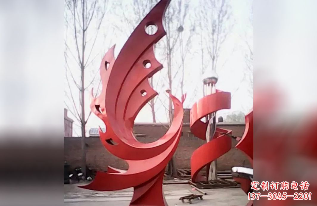 佛山广场不锈钢抽象凤凰雕塑