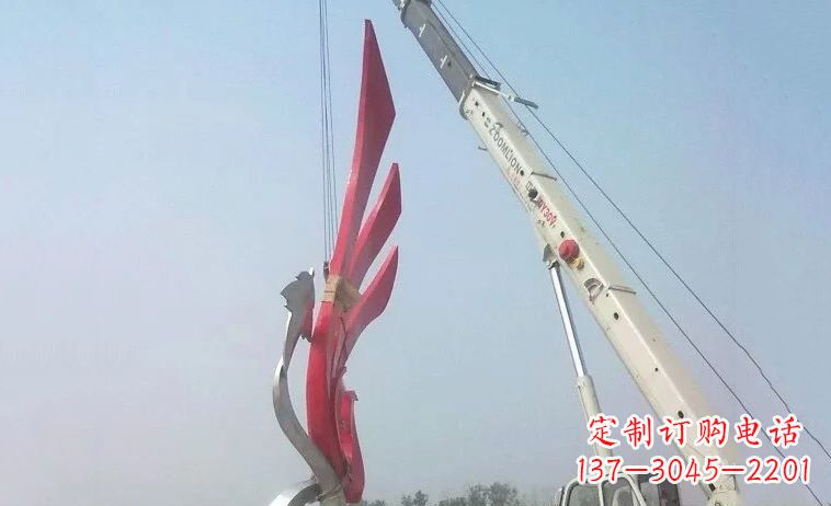 佛山广场不锈钢抽象凤凰雕塑_2 (2)