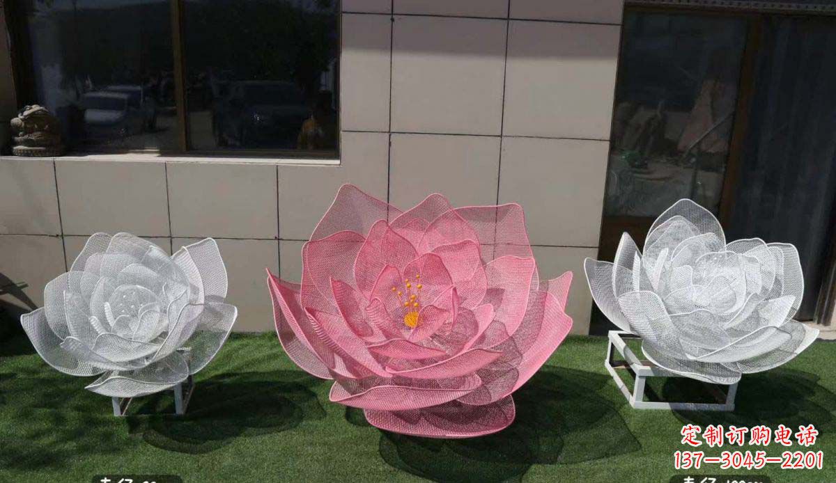 佛山精美雕刻的不锈钢荷花雕塑