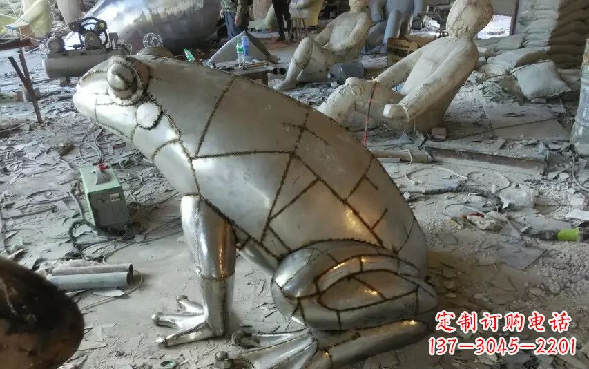 佛山中领雕塑精美不锈钢青蛙动物雕塑
