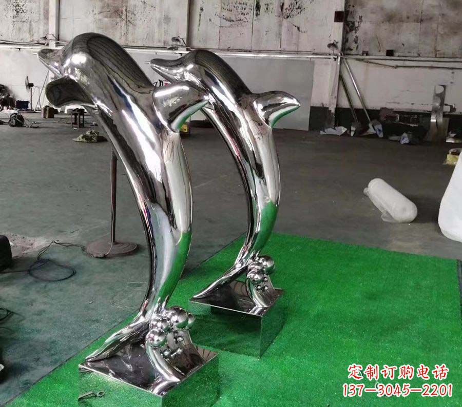 佛山镜面不锈钢雕塑——海豚