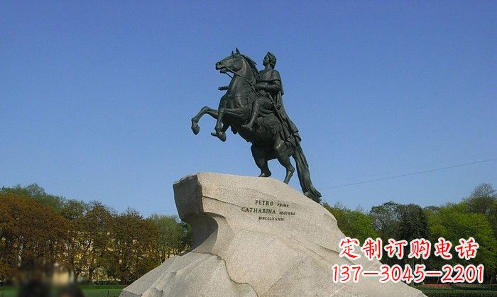 佛山高贵威武的骑马铜雕