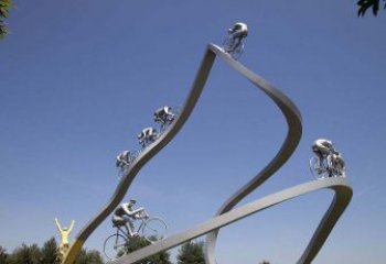 佛山不锈钢极限自行车雕塑