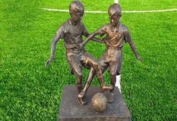 佛山金属足球雕塑，展现童真烂漫！
