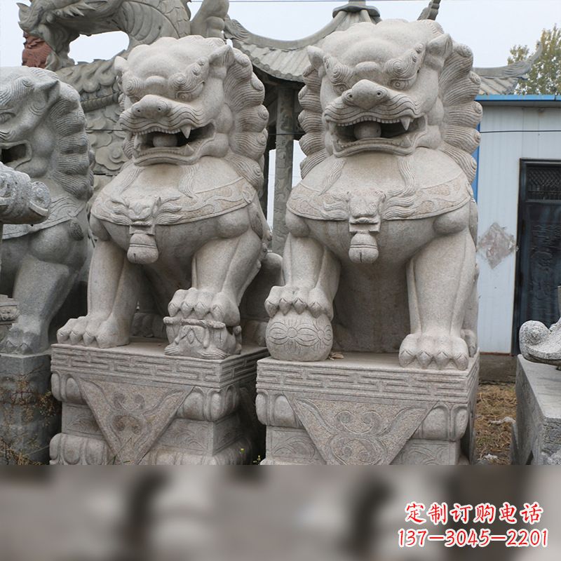 佛山精美雕刻,汉白玉天安门石狮子