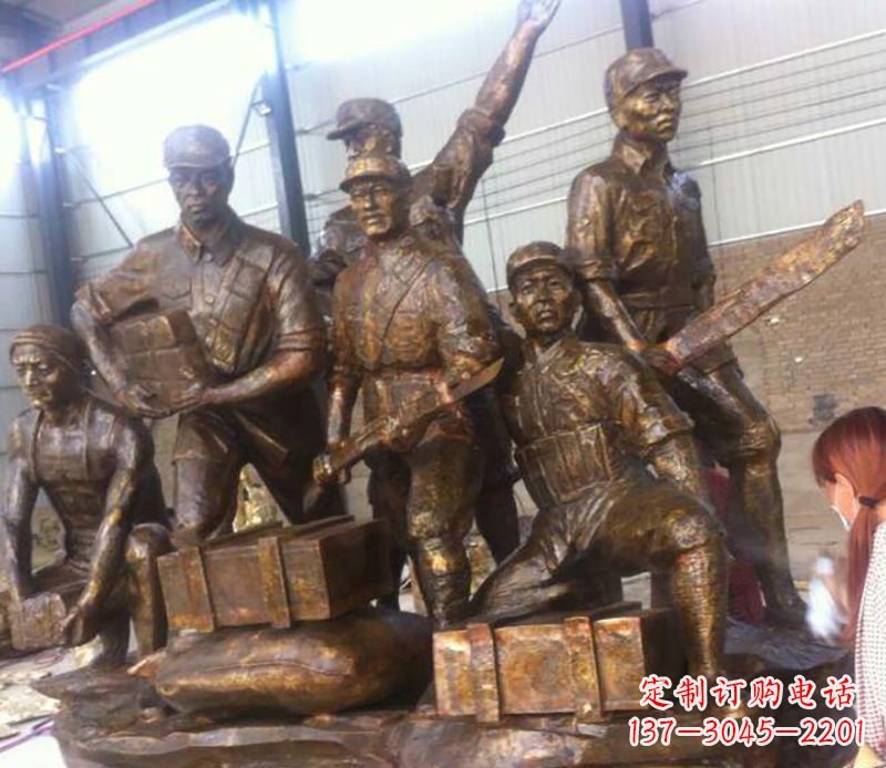 佛山把热血历史纪念永久铸就——红军雕塑