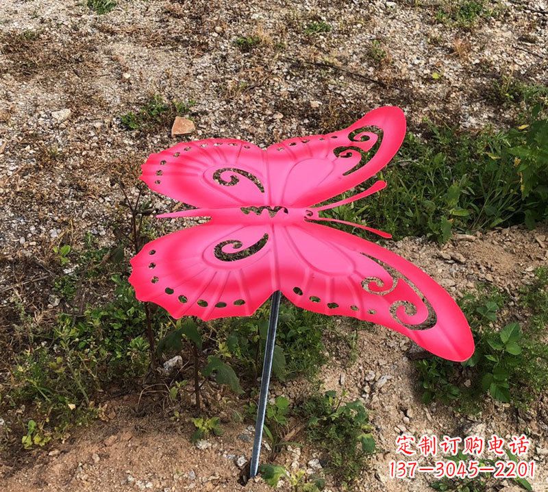 佛山红色铁艺不锈钢蝴蝶雕塑
