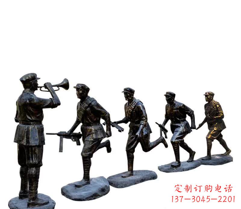 佛山传承红色精神,红军铜雕震撼人心